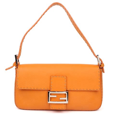 fendi orange baguette|genuine fendi baguette.